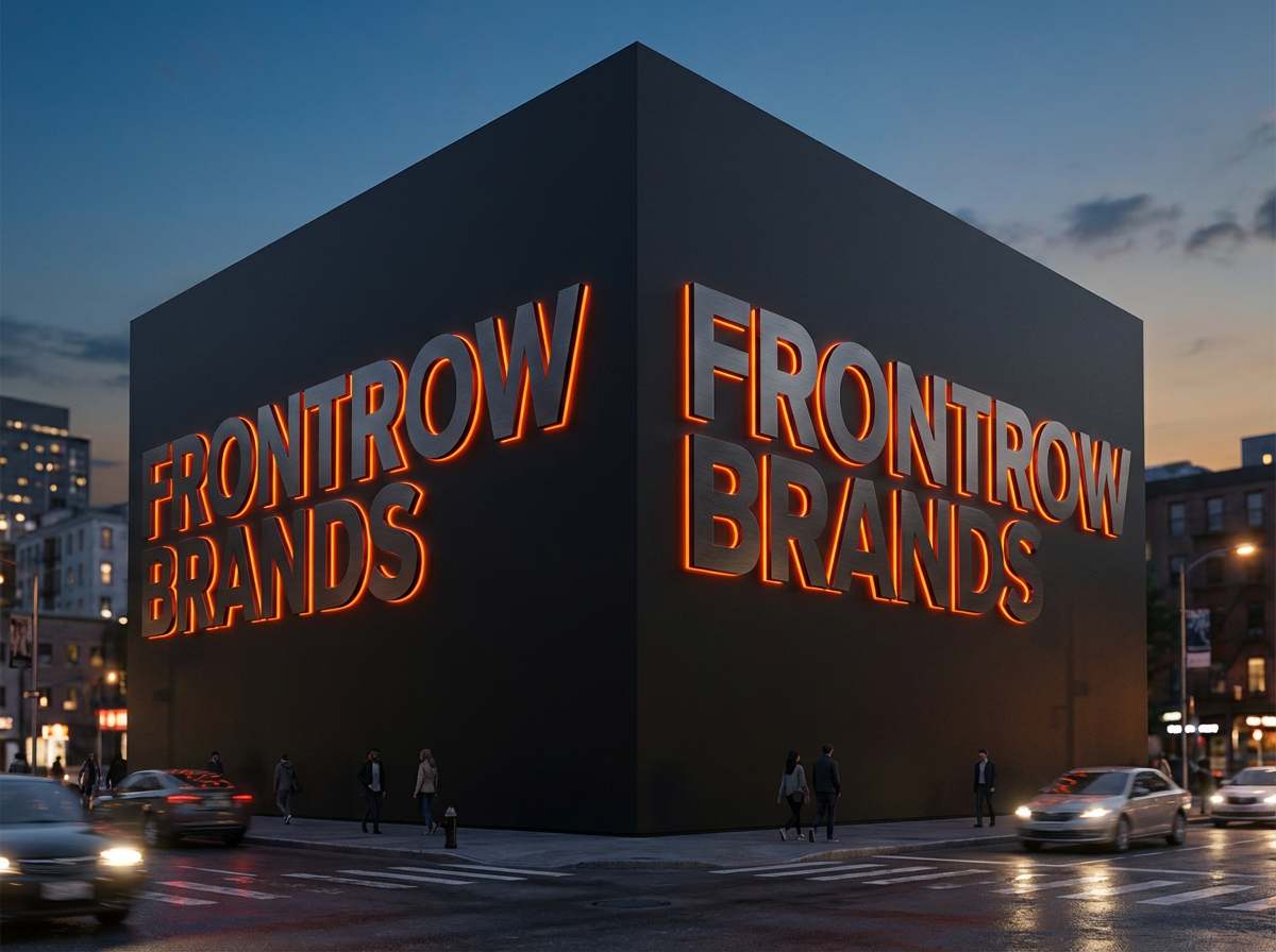 FRONTROW BRANDS 3D raised letter signage on modern building cube